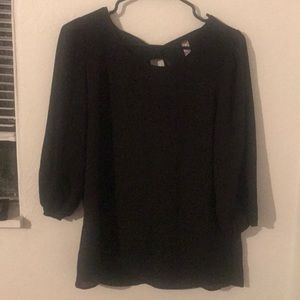 Black blouse with bow on back